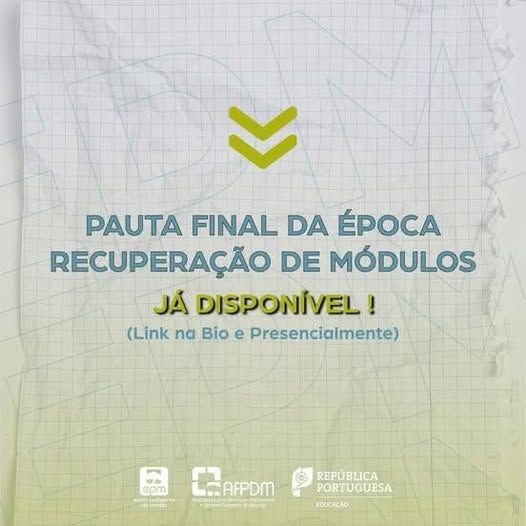 Época de Recuperação de Módulos de Julho