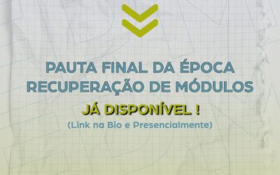 Pauta de Avaliação Final – Época de recuperação Dezembro