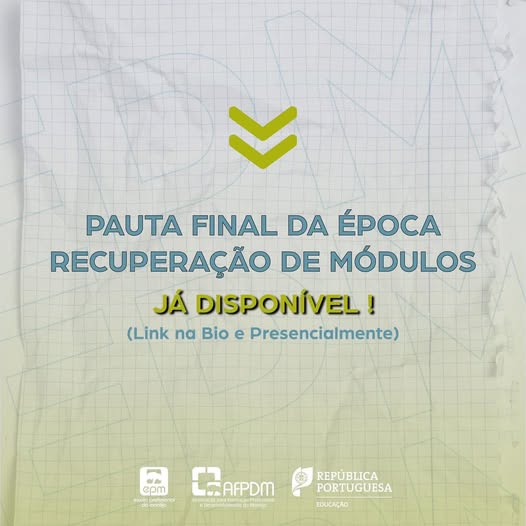 Pauta de Avaliação – Época de recuperação